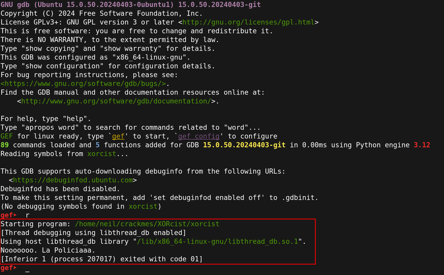 Anti Debug Message