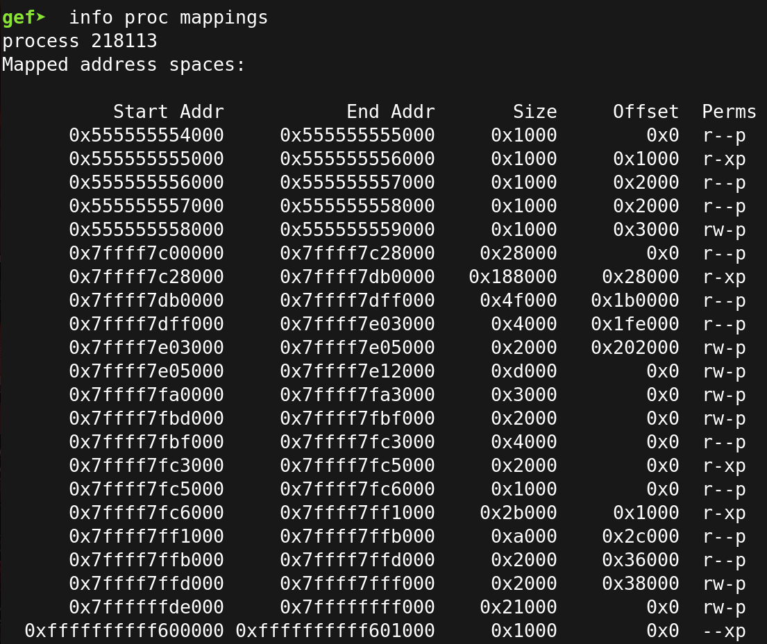 Runtime Addresses